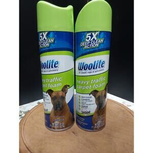 2 CansWoolite Heavy Traffic Carpet Upholstery Pet Ordor Stain Remover 22oz each